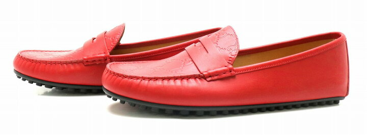 楽天市場 未使用品 靴 Gucci グッチ グッチシマ ドライビングシューズ ローファー スリッポン レザー レッド 赤 メンズ サイズ 9 28 0cm 中古 Blumin 楽天市場店