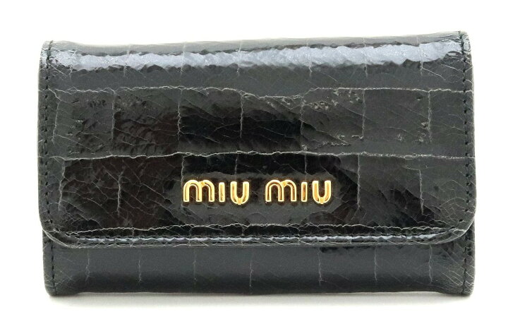 楽天市場】Miu Miu ミュウ ミュウ 6連 キーケース 型押しレザー ST  