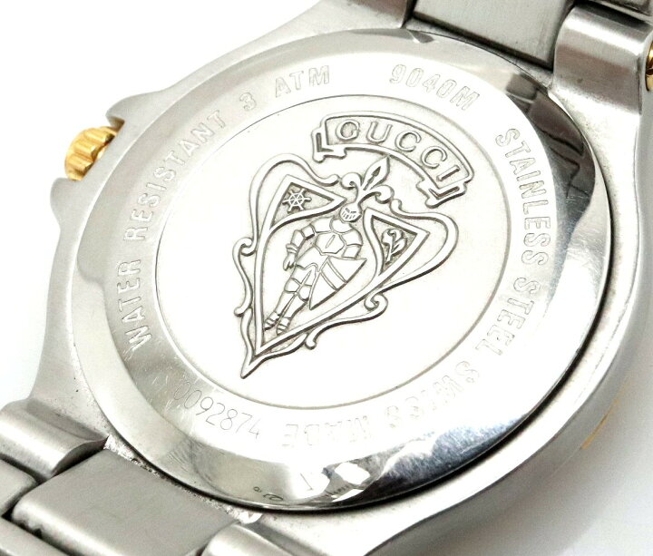 楽天市場】【ウォッチ】GUCCI グッチ アイボリー文字盤 デイト SS GP  