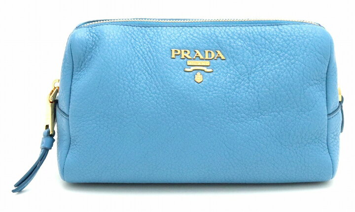 PRADA プラダ 化粧ポーチ 1N0724 ライトブルー系 テスートナイロン  