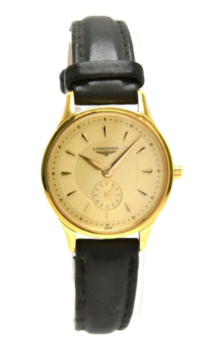 楽天市場】【ウォッチ】LONGINES ロンジン ゴールド文字盤 GP 革ベルト 