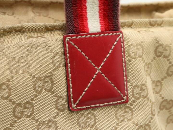 楽天市場】【バッグ】GUCCI グッチ GGキャンバス ウェビングライン 