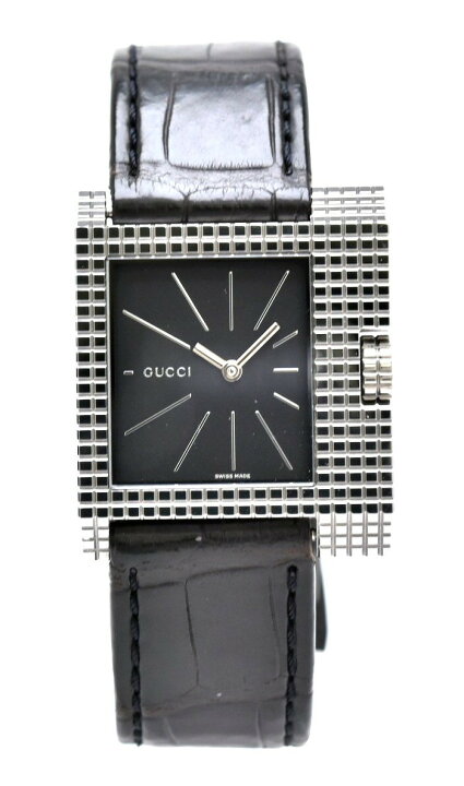 楽天市場】【ウォッチ】GUCCI グッチ ブラック文字盤 SS/レザー メンズ 