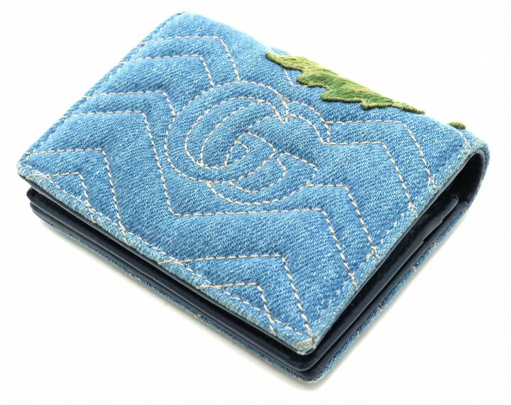 GUCCI グッチ/GGマーモント/キルティングデニムフェイクパール  