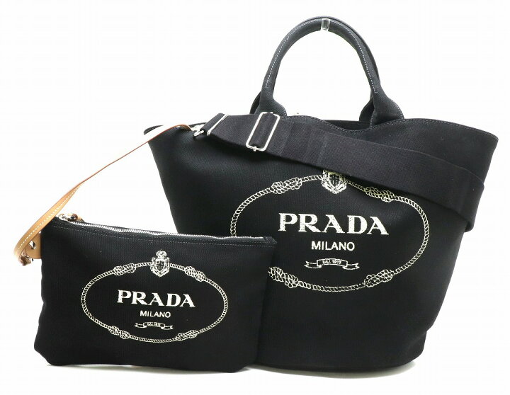 楽天市場】【バッグ】PRADA プラダ カナパ ファブリック ハンドバッグ  