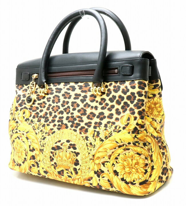楽天市場】【バッグ】VERSACE ヴェルサーチ ハンドバッグ レオパード柄  