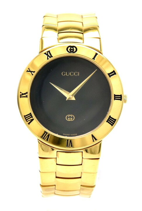 楽天市場】【ウォッチ】GUCCI グッチ ブラック文字盤 GP ゴールド  