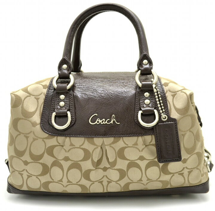 楽天市場】【バッグ】COACH コーチ アシュレイ シグネチャー サテン 