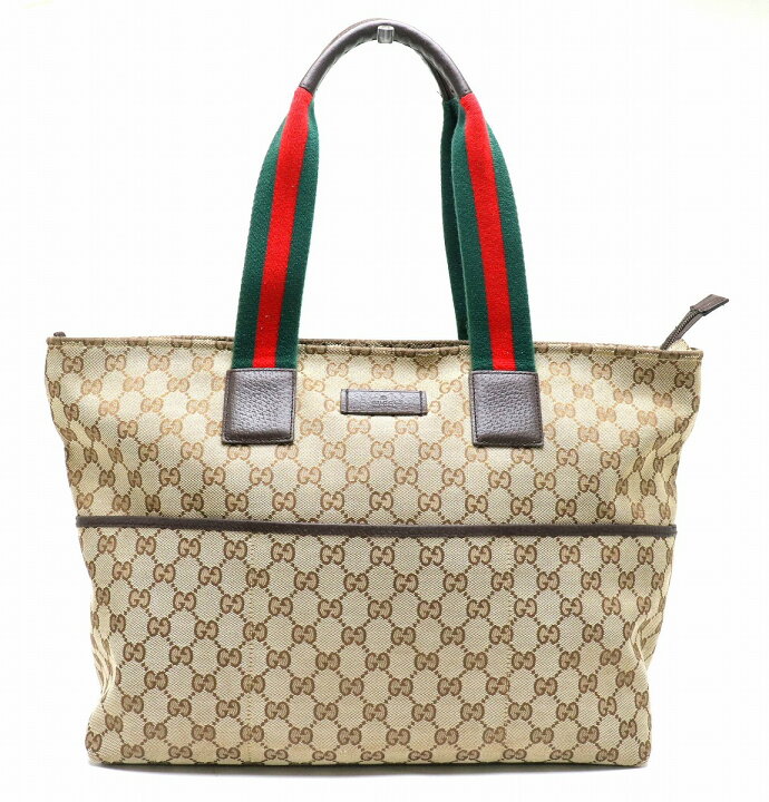 楽天市場】【バッグ】GUCCI グッチ GGキャンバス レザー マザーズ 