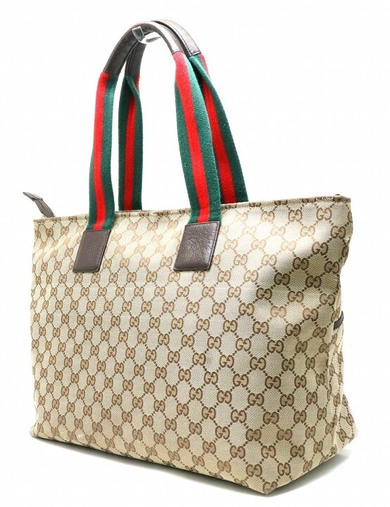 楽天市場】【バッグ】GUCCI グッチ GGキャンバス レザー マザーズ
