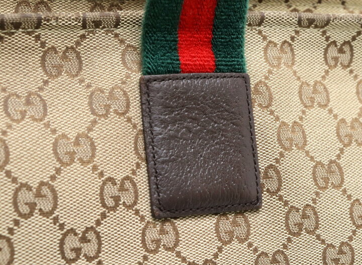 楽天市場】【バッグ】GUCCI グッチ GGキャンバス レザー マザーズ 