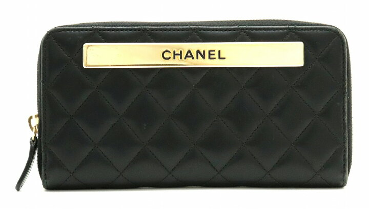 楽天市場】【財布】CHANEL シャネル マトラッセ ロゴプレート  