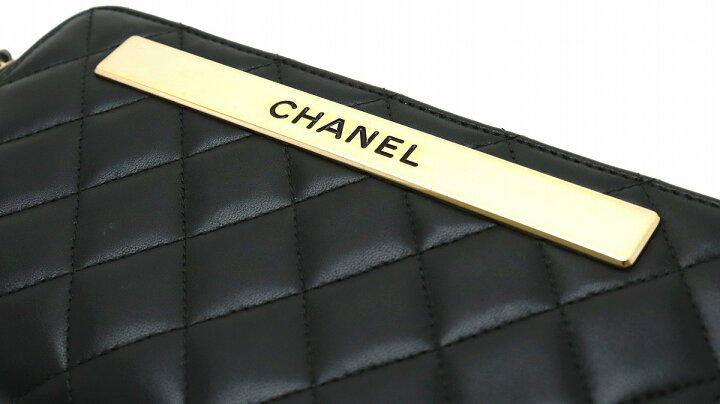 楽天市場】【財布】CHANEL シャネル マトラッセ ロゴプレート 