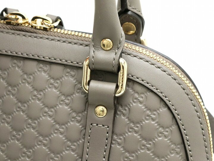 GUCCI マイクログッチシマ 2WAYバッググレー 美品 保存袋・ストラップ付