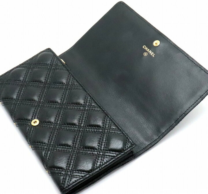 楽天市場】【財布】CHANEL シャネル マトラッセ 2つ折長財布 ココ 