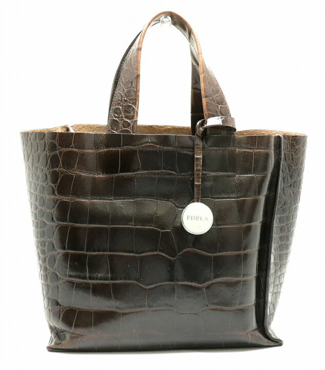 楽天市場】【バッグ】FURLA フルラ ハンドバッグ クロコ調 型押し  