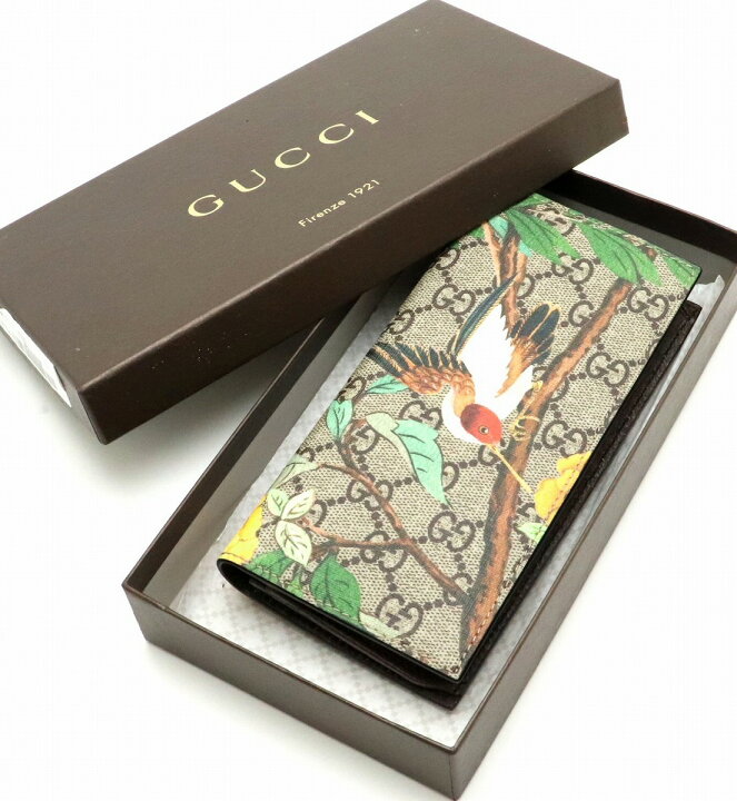 楽天市場】【財布】GUCCI グッチ GGスプリーム ティアン 2つ折長財布 