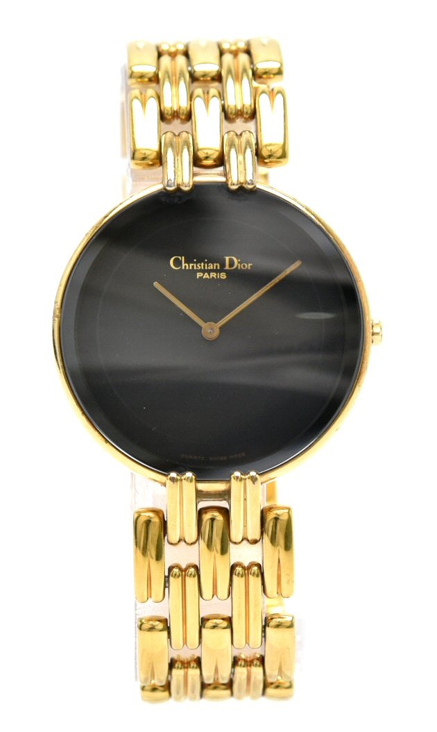 【ウォッチ】Christian Dior クリスチャン ディオール バギラ ブラック文字盤 GP メンズ QZ クォーツ 腕時計 D47 1544  【中古】 | Blumin 楽天市場店