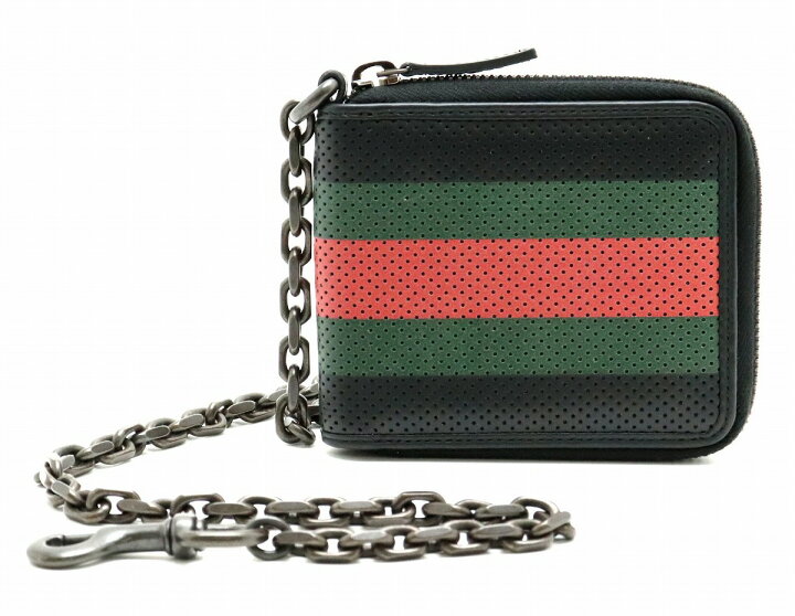 楽天市場】【財布】GUCCI グッチ チェーンウォレット パンチングレザー 