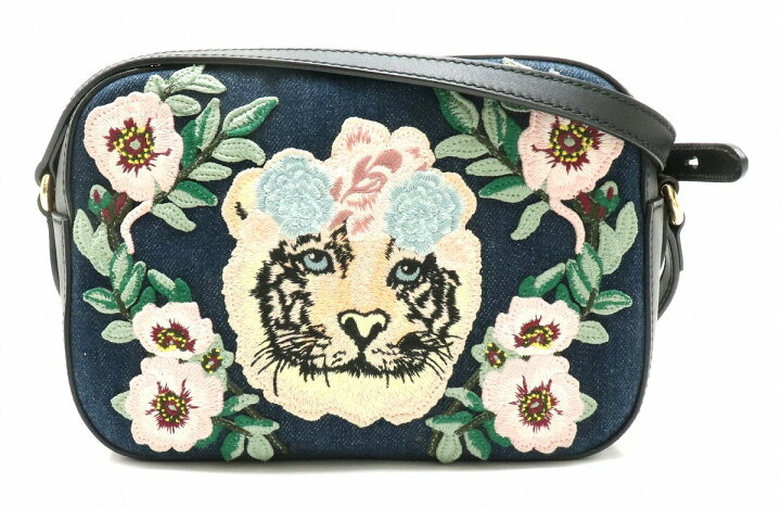 楽天市場】【バッグ】GUCCI グッチ GGリボン 刺繍 デニム ショルダー 