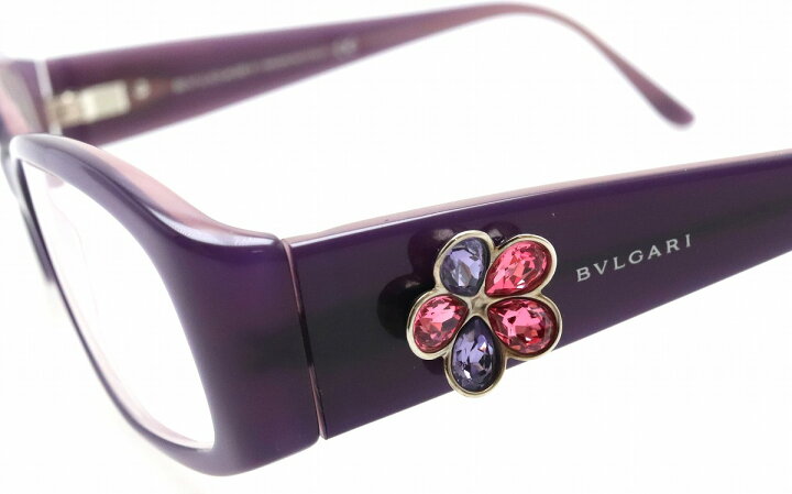 楽天市場】BVLGARI ブルガリ ロゴ 眼鏡 めがね メガネ 度入り パープル 