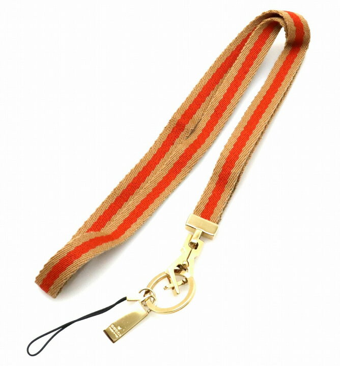 楽天市場】【未使用品】GUCCI グッチ ウェブライン ネックストラップ 