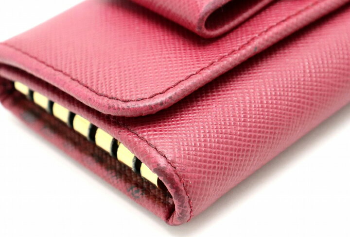 楽天市場】PRADA プラダ 6連キーケース リボン SAFFIANO FIOCCO 型押し 