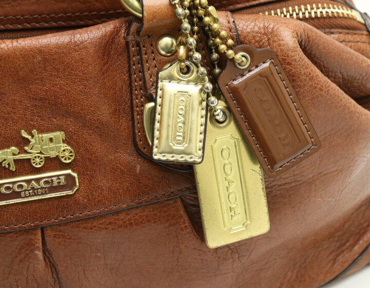 COACH コーチ ミニボストン 革 レザー パイソン 茶 ブラウン ジャッキー
