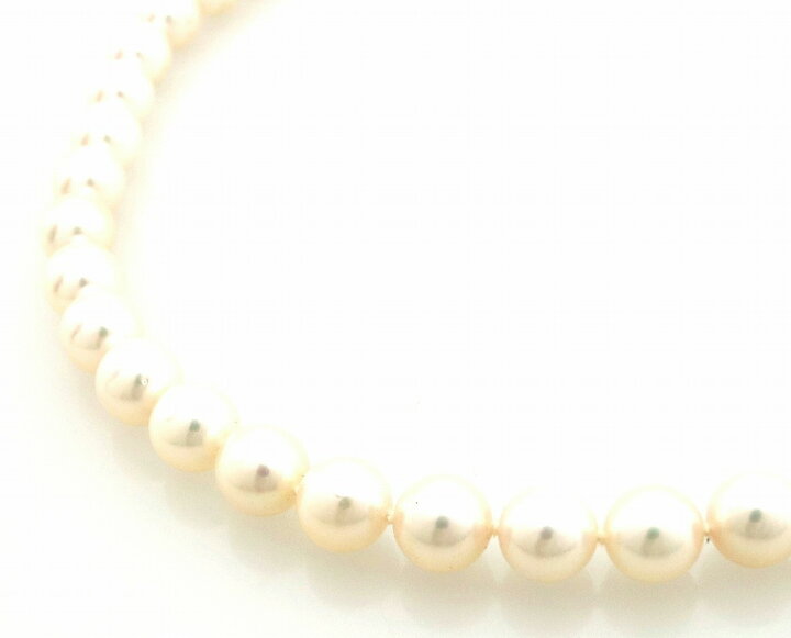 楽天市場 ジュエリー Tiffany Co ティファニー シグネチャー パール ネックレス 8 0 8 5mm M M ゴールド 18金 K18金具 中古 Blumin 楽天市場店