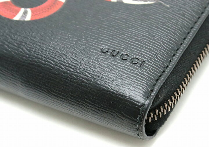 楽天市場】【財布】GUCCI グッチ スネーク プリント レザー ジップ 