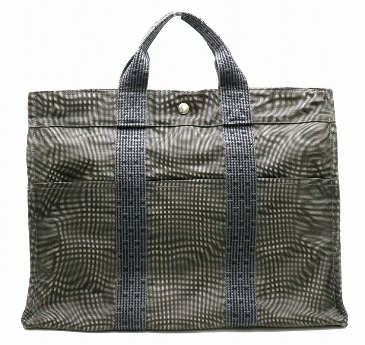 エルメス トートバッグ 奇麗 エールライントート MM キャンバス グレー 
