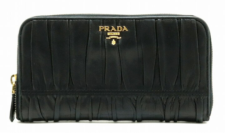 楽天市場】【財布】PRADA プラダ マテラッセ ギャザー加工 ラウンド  