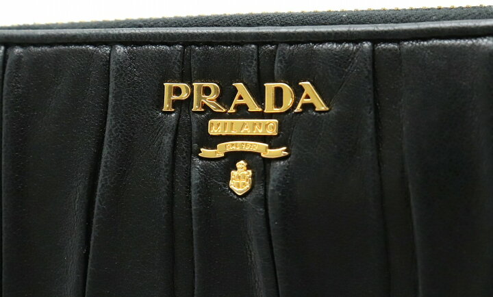 楽天市場】【財布】PRADA プラダ マテラッセ ギャザー加工 ラウンド 