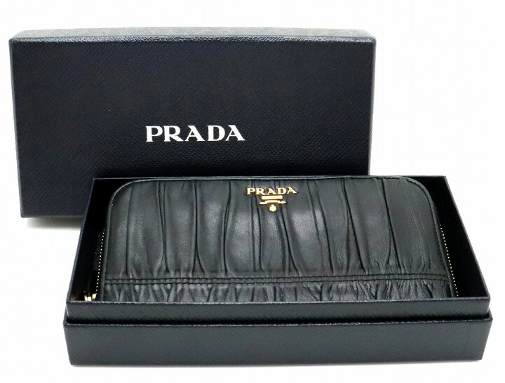 楽天市場】【財布】PRADA プラダ マテラッセ ギャザー加工 ラウンド 