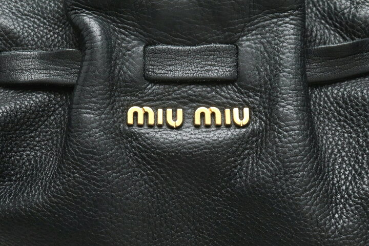 楽天市場】【バッグ】Miu Miu ミュウ ミュウ サイドリボン トート 