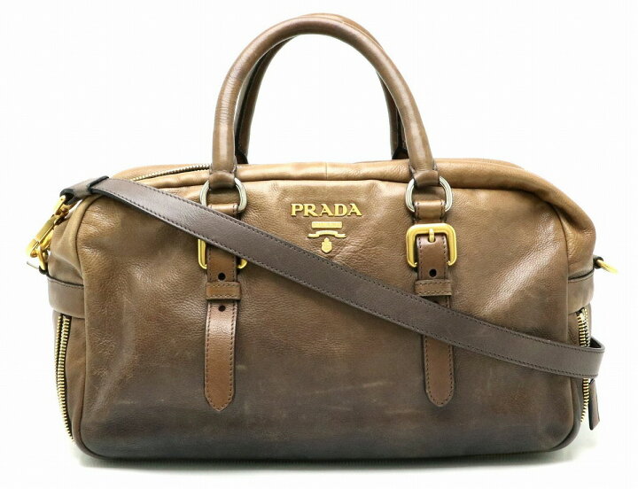 楽天市場】【バッグ】PRADA プラダ GLACE ZIPPERS ハンドバッグ 2WAY  