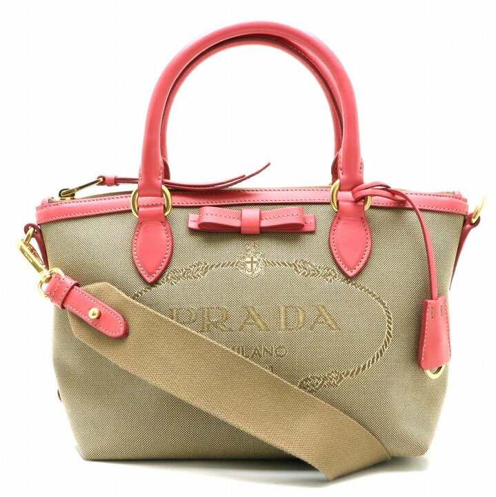 楽天市場】【未使用品】【バッグ】PRADA プラダ ロゴジャガード 2WAY 