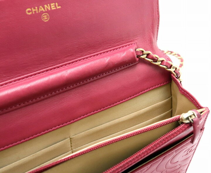 楽天市場】【財布】CHANEL シャネル カメリア チェーンウォレット  