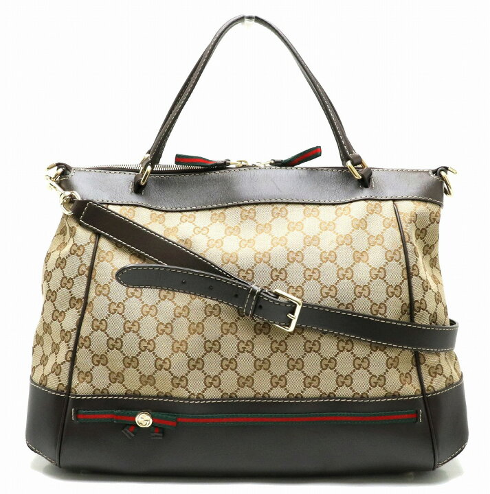 楽天市場】【バッグ】GUCCI グッチ GGキャンバス ウェビングライン  