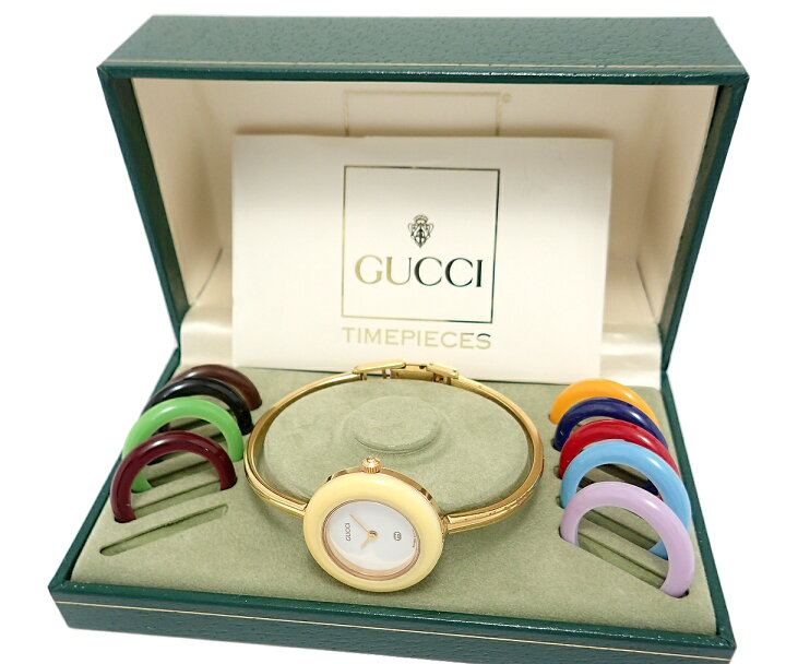 楽天市場】【ウォッチ】GUCCI グッチ チェンジベゼル ホワイト文字盤 