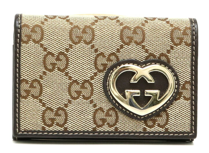楽天市場】【財布】GUCCI グッチ GGキャンバス LOVELY ラブリー ハート  