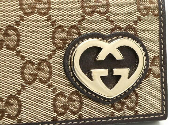 楽天市場】【財布】GUCCI グッチ GGキャンバス LOVELY ラブリー ハート 