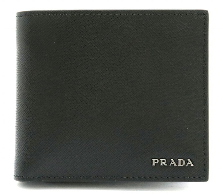 楽天市場】【新品未使用品】【財布】PRADA プラダ 2つ折財布 ロゴ 