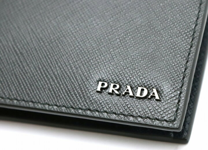 楽天市場】【新品未使用品】【財布】PRADA プラダ 2つ折財布 ロゴ 