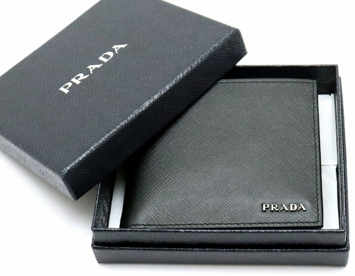 楽天市場】【新品未使用品】【財布】PRADA プラダ 2つ折財布 ロゴ 