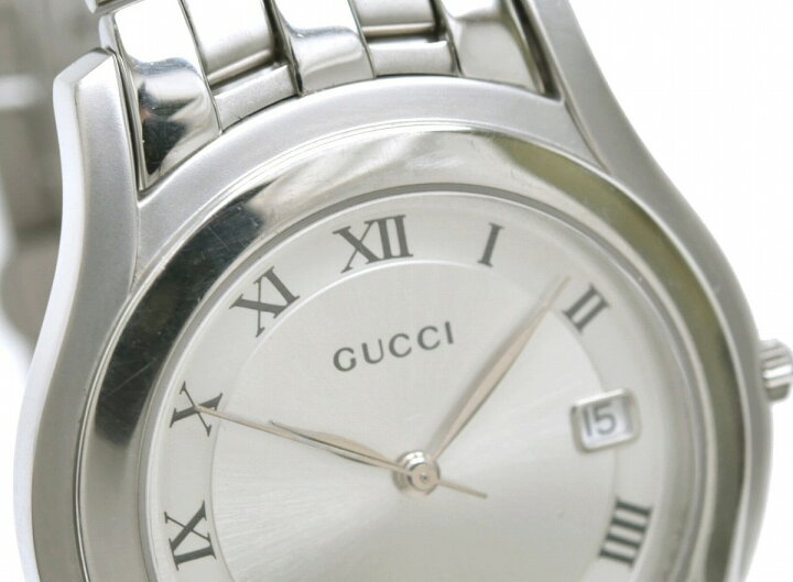 楽天市場】【ウォッチ】GUCCI グッチ シルバー文字盤 デイト メンズ QZ  