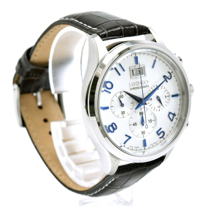 I522 ? SEIKO ビッグデイト 7T04-OAEO レザーベルト
