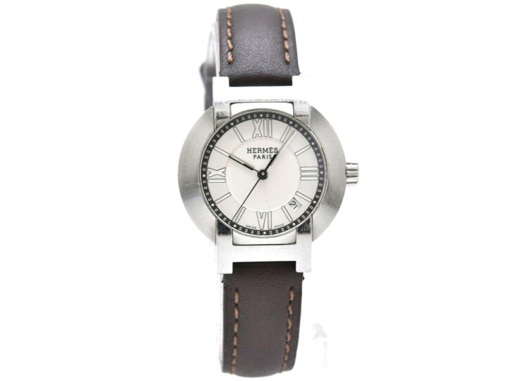 楽天市場】【ウォッチ】HERMES エルメス ノマード 革ベルト シルバー  
