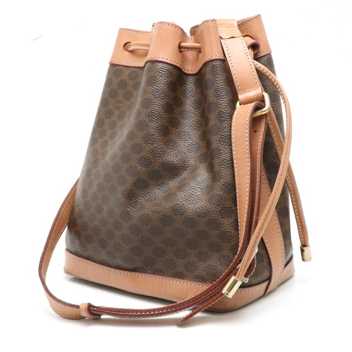 楽天市場】【バッグ】CELINE セリーヌ マカダム柄 巾着バッグ 