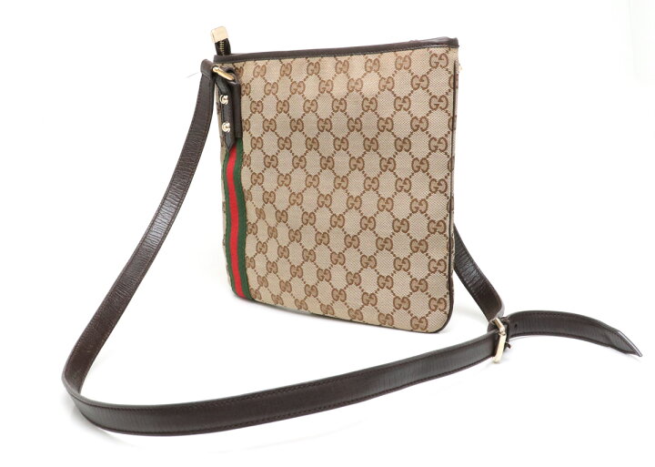 楽天市場】【バッグ】GUCCI グッチ GGキャンバス シェリーライン 